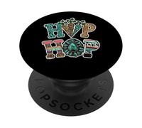 Easter Teacher Leopard Animal Decor Funny Hip Hop Easter PopSockets PopGrip Adhesivo