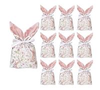 Easter Treat Bags - 10 Pcs Drawstring | Bunny Ear Pouches For Easter Party Favors, Perfect For Family Gatherings, Celebrations, Holidays, Weddings, Birthdays, And Kids' Party Goodie Bags