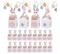 Easter Treat Boxes Cute Bunny Paper Containers Set Decorative Snack Holder Gift Packaging Spring Festival Favor Carrier Party Candy Storage Pack Holiday Celebration Supplies | Chocolate Snack Goodie S