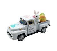 Easter Truck - Mini Metal Bunny Truck With Eggs | Vintage Spring Easter Toy | Cute Kids Trucks For Boys Girls Family Home Nursery Playroom Bedroom School Classroom Farmhouse Holiday Travel Decor