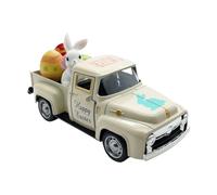 Easter Truck - Spring Farm Pickup Ornament, Rabbit Egg Transport Vehicle Display, Vintage Bunny Basket Carrier Pickup Decoration, Farmhouse Rabbit Egg Holder Truck Decoration For Nursery Classroom