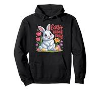 Easter Vibes Only Cute Spring Bunny Eggs - Cita Positiva Sudadera con Capucha