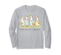 Easter Vibes Same Tonto Goose Cute Spring Duck Egg Hunt Fun Manga Larga