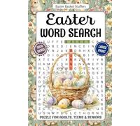 Easter Word Search For Adults Large Print: 1800+ Words, 90 Joyful Easter Themed Word Find Puzzles With Solutions. Easter Basket Stuffers for Adults, Teens & Seniors