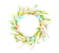 Easter Wreath, Artificial Colorful Eggs Wreath, Spring Wreath for Easter, 45 cm Holiday Wreath, Farmhouse Window Door Wreath, Dangling Easter Wreath, Window Wreath Hanger Decor