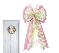 Easter Wreath Bows - 50x28cm Colorful Holiday Tree Topper Decorations | Adaptable Rabbit Bows For Crafts | For Hallway Doorway Bathroom Kitchen Entryway Entrance Living Room Home Case Door Garage