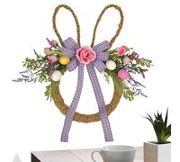 Easter Wreath Decorations - Festive Spring Bunny | Front Door Wreaths for Outside, 1-Pack Artificial Ornament for Window Fireplace Wall Outdoor Indoor, Home Holiday Decor