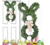Easter Wreath for Door, Welcome Easter Wreath, Spring Door Wreath, Bunny Shaped Wreath, Easter Bunny Shaped Wreath for Spring Door Decoration, Front Door and Home Welcome Sign