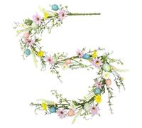 Easter Wreath for Mantle | Colorful Festive Ornament | Outdoor Artificial Branches Easter Wreath | for Indoor Window Mantel Restaurant Wall Fence Dining Room Patio