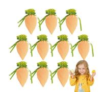Easter Zarrot Bags, Cute Cartoon Drawstring Easter Bags, 7,9 x 4,7 pulgadas, bolsas de actividad de caza de huevos, 10 x Candy Goody Totes, Spring Basket Stuffers, Party Supplies for Kids