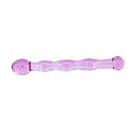 Eastern Delights Elite 10.0" Ghost vidrio Estimulador de Placer Varita, glande Head Dildo De vidrio Con Suave Final anal plug (Luz Púrpura)