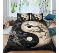 Eastern Funda Edredon Microfibra de poliéster Juego de 3 Piezas Diseño 3D con Cremallera Eastern arte estilo Funda de Edredón incluye Funda de Almohada Lavables for Adultos Super king（260x220cm）