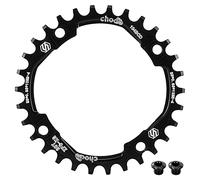 EASTERN POWER Plato 30 Dientes BCD 104, Plato BCD 104 Bicicleta Montaña, Aluminio Monoplato 30 Dientes MTB, Negro(Incluye 4 Tornillos Plato)