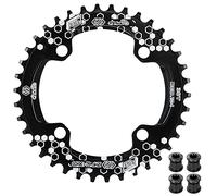 EASTERN POWER Plato 38 Dientes BCD 104, Plato BCD 104 Bicicleta Montaña, Aluminio Monoplato 38 Dientes MTB, Negro