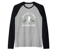Eastern Sierra Club de Senderismo en Solitario California JMT PCT Montañas Camiseta Manga Raglan