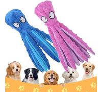 EastHedge Whiskerspot Eco-Friend Octopus Dog Toy 2/4 Pack,No Stuffing Octopus Dog Toy Whiskerspot. (Set C)