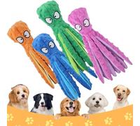 EastHedge Whiskerspot Eco-Friend Octopus Dog Toy 2/4 Pack,No Stuffing Octopus Dog Toy Whiskerspot. (Set E)