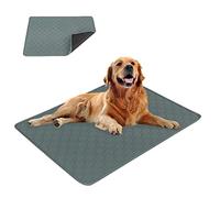 Eastlion Empapadores para Perros,Almohadilla de Entrenamiento Lavable y Reutilizable,Alfombra para Perros Superabsorbente,Almohadillas para Cachorro Apto para Perros y Gatos(1 Piezas 100x70cm) L-Gris