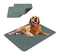 Eastlion Empapadores para Perros,Almohadilla de Entrenamiento Lavable y Reutilizable,Alfombra para Perros Superabsorbente,Almohadillas para Cachorro Apto para Perros y Gatos(2 Piezas 70x50cm) M-Gris