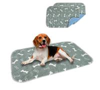 Eastlion Empapadores Perros Lavables,Alfombra de Perros Impermeable Súper Absorbente para Perros Lavables Viajes al Aire Libre para Perros,Gatos(60x40 cm 2 Piezas) S-Gris