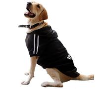 Eastlion Ropa Perro Grande,Cálido Sudadera con Capucha para Perros Algodón Suéter Chaqueta Abrigo Costume Pullover para Mascota Perro Gato (Negro,4XL)