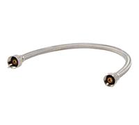 Eastman Conector flexible de inodoro de 50 cm, llave de bola de 7/8 pulgadas x 1/2 pulgada FIP, línea de suministro trenzada de acero inoxidable, 48086