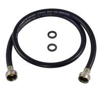 Eastman Manguera de drenaje para lavadora, conexión FHT de 3/4 pulgadas, goma negra de 4 pies, 60321N