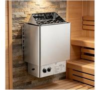 Eastnmythet Calentador de Sauna de 9 kW, Estufa eléctrica para Sauna con Soporte, Temperatura Ajustable y Temporizador de 3 Horas para Habitaciones de 9 a 13 m³, Estufa de Acero Inoxidable