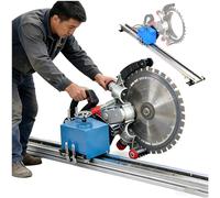 Eastnmythet Guía Automática para Sierra Circular para Mampostería y Azulejos con Control Remoto, Guía de Sierra Circular de Aleación de Aluminio con Profundidad de Corte Ajustable 2.5m/8.2ft