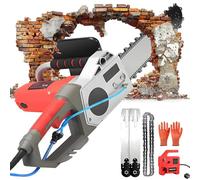 Eastnmythet Motosierra con Bomba de Agua, Motosierra eléctrica para Hormigón con Bomba, 2 Cadenas y 2 Barras Guía, Profundidad de Corte de 35 cm/48 cm, para Paredes de Ladrillo y Cemento Depth 35cm