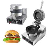 Eastnmythet Prensa para Hacer Hamburguesas y Helados Antiadherente para el hogar, Molde para Hacer gofres de 1200 W, máquina Comercial para prensar Helados, Calentador de Hamburguesas Comercial,220V