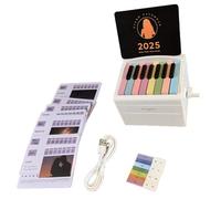 Eastocos Piano Calendar 2025 Desk Calendar, Mini Piano Calendar, with 52 Weeks of Music Sheets, Playable Mini Piano Calendar 27 Cards Gifts