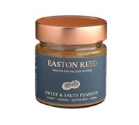 Easton Reed Mantequilla de Cacahuete Bio Crunchy Sweet & Salty 200g - Crema de Cacahuete Fluida con Trozos, Azúcar de Coco y Sal Rosa del Punjab - Sin Aceite de Palma, Topping para Postres, Vegano