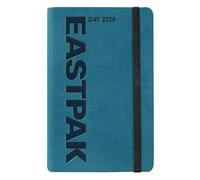 Eastpak - Agenda 2026 oficial Eastpak, agenda diaria de 12 meses mediana, planificador diario con 352 páginas, elástico, bolsillo portátil, marcapáginas, calendario 2026 y 2027, formato 9 x 14 cm