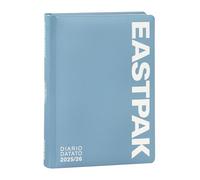 EASTPAK Agenda escolar 2025-2026, agenda mediana diaria de 13 meses, ideal para escuela secundaria y superior, con cubierta acolchada y 352 páginas de colores, 12 x 16,5 cm