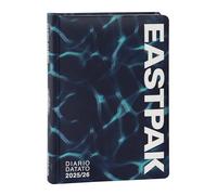EASTPAK Agenda escolar 2025-2026, agenda mediana diaria de 13 meses, ideal para escuela secundaria y superior, con cubierta acolchada y 352 páginas de colores, 12 x 16,5 cm