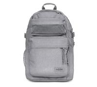 EASTPAK Double Pro - Mochila de rendimiento de 32 litros con funda para portátil de 16 pulgadas, compartimentos duales, bolsillo de seguridad, soporte para botellas y organizador, color gris domingo