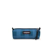 Eastpak Estuche Individual Benchmark, Bolsa compacta de papelería con Cremallera y Gran Compartimento Principal, 6 x 20.5 x 7.5 cm, Azul a Cuadros