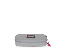 Eastpak Estuche Ovalado Individual, Bolsa de papelería organizada con Compartimentos internos y Bolsillo con Cremallera, 5 x 22 x 9 cm - Kontrast Grey Pink