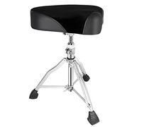 EASTROCK Asiento de tambor de trono de tambor ajustable en altura, taburetes acolchados estilo motocicleta con patas antideslizantes para bateristas, adultos