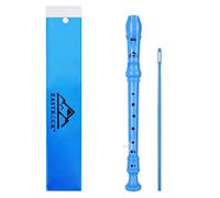 EASTROCK Flauta dulce soprano en do, flauta de tres piezas en do alemana para principiantes, azul