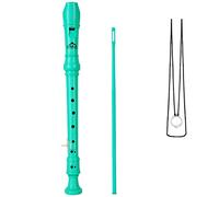 Eastrock Soprano - Flauta de boca con forma de boca, 10 piezas, para principiantes con varilla de limpieza, pizarra de dedos, bolsa de embalaje, reposamuñecas, verde