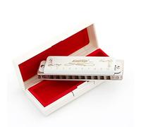 Easttop T008LS 10 agujeros 20 tonos blues armónica C, proceso de película para una mayor calidad de sonido, adecuado para adultos, principiantes, jugadores profesionales y estudiantes