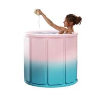 Eastuy Bañera Plegable | Bañera Portátil Para Uso en Hogar,Tina Portátil de Cuerpo Completo Para Niños, Adultos y Personas Mayores, Para Bebés