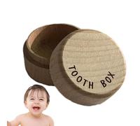 Eastuy Caja de recuerdo de dientes, Caja de ahorro de dientes | Almacenamiento de recuerdos de dientes de madera para niños | Caja de memoria para soporte de dientes, contenedor de dientes para
