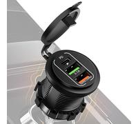 Eastuy Cargador Rápido de Coche,Adaptador de Cargador de Coche de 2 Puertos | Adaptador de Carga Portátil para Teléfono - para Camión Hogar Autocaravana Motocicleta Yate Viajes Diarios Y De Negocios