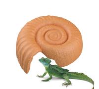 Eastuy Cueva para Reptiles con Forma de Amonita - Escondite para Animales Pequeños - Refugio Decorativo para Terrario Jugando Descanso Sueño
