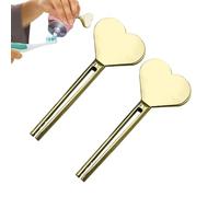 Eastuy Exprimidor de tubos de pasta de dientes Llave, 2 llaves de rodillo de tubo para pasta, Llave de exprimidor de tubo de metal, escurridor de enrollador de metal de acero inoxidable, rodillo
