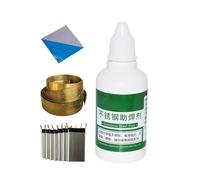 Eastuy Fundente para soldar, Fundente para soldar,Soldadura líquida de 50 ml para plata | Líquido auxiliar de soldadura con punta dispensadora, fundente metálico sin enjuague para postes de