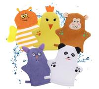 Eastuy Guantes para el Baño, 5 Piezas Herramienta Reutilizable Ergonómica Antideslizante y, Manoplas De Baño Y Guantes Exfoliantes, Para Bebé Niño Niña y Adulto Cuerpo y Hogar en Interiores